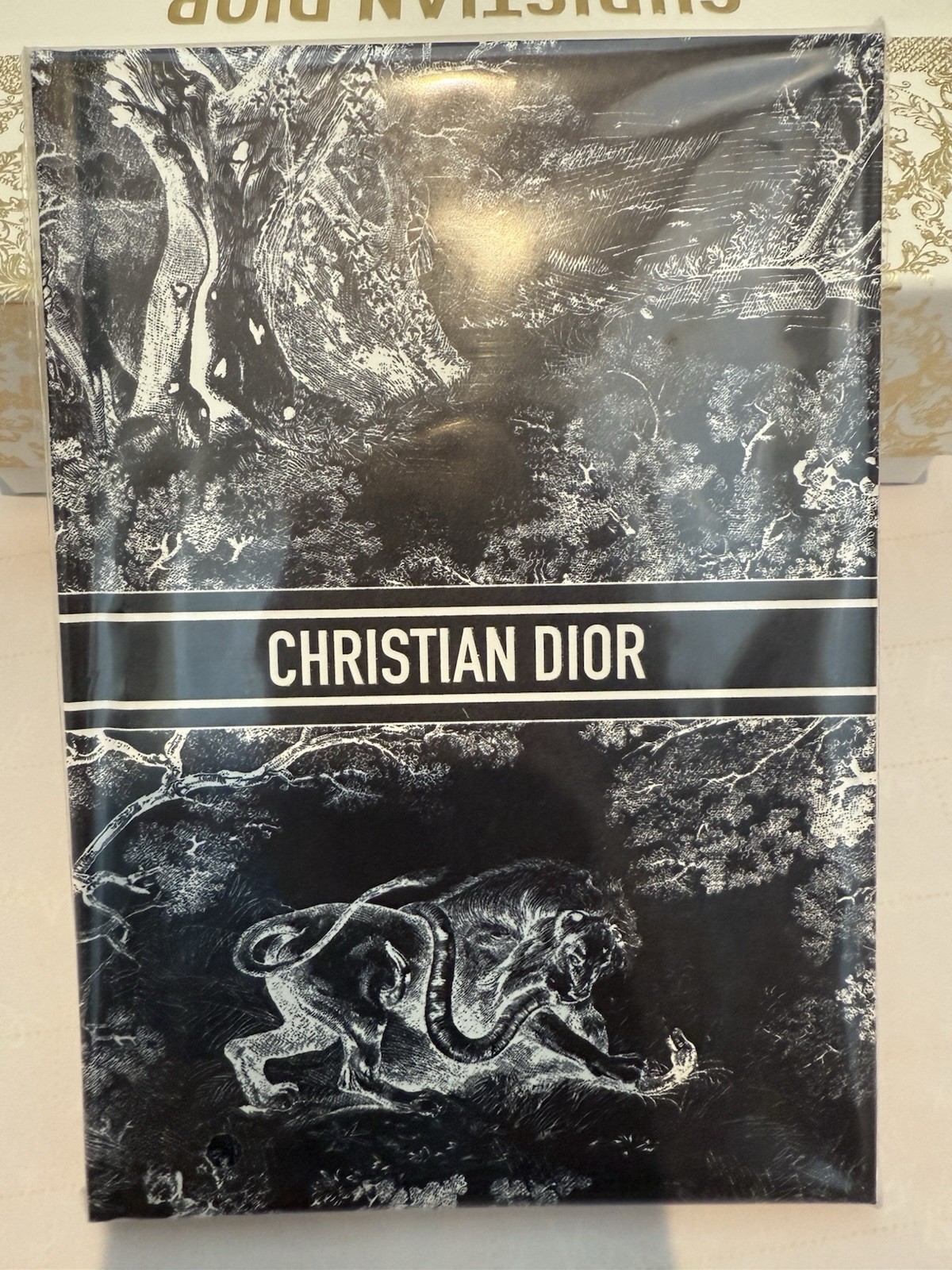 *NEW* Christian DIOR Hardcover Notebook Toile De Jouy Dark Blue Blank Journal
