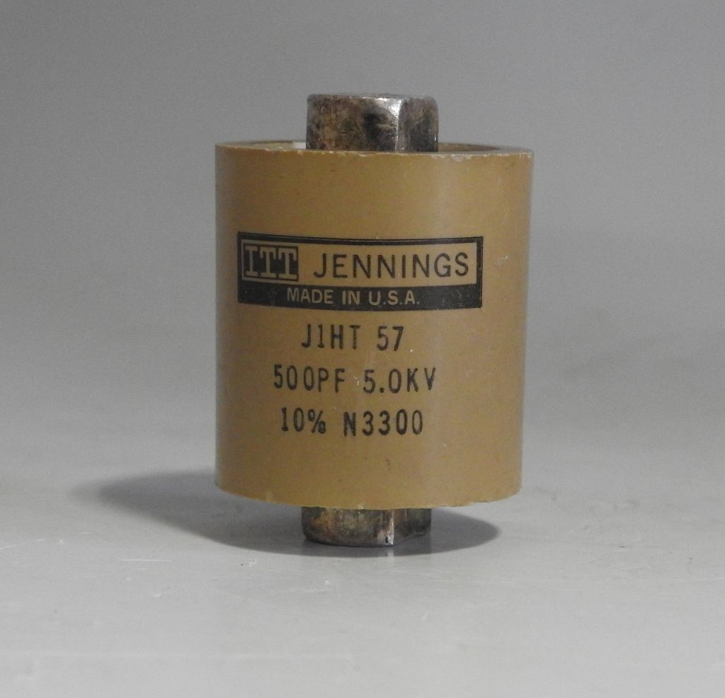 NEW NEVER USED 500pf 5.0KV, 5000V DC VOLTS “DOORKNOB” CERAMIC CAPACITOR