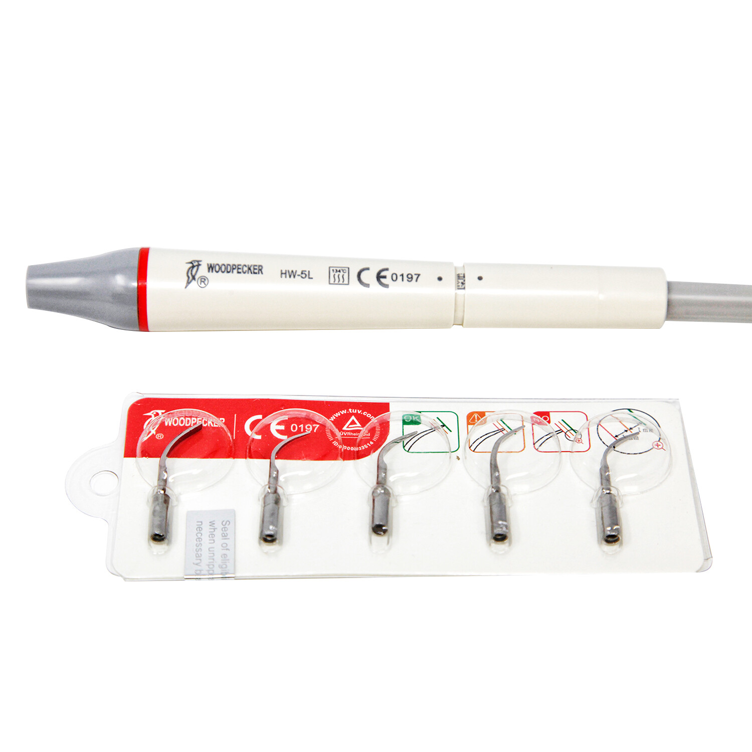 Original Woodpecker UDS-E LED Dental Ultrasonic Piezo Scaler HW-5L Handpiece