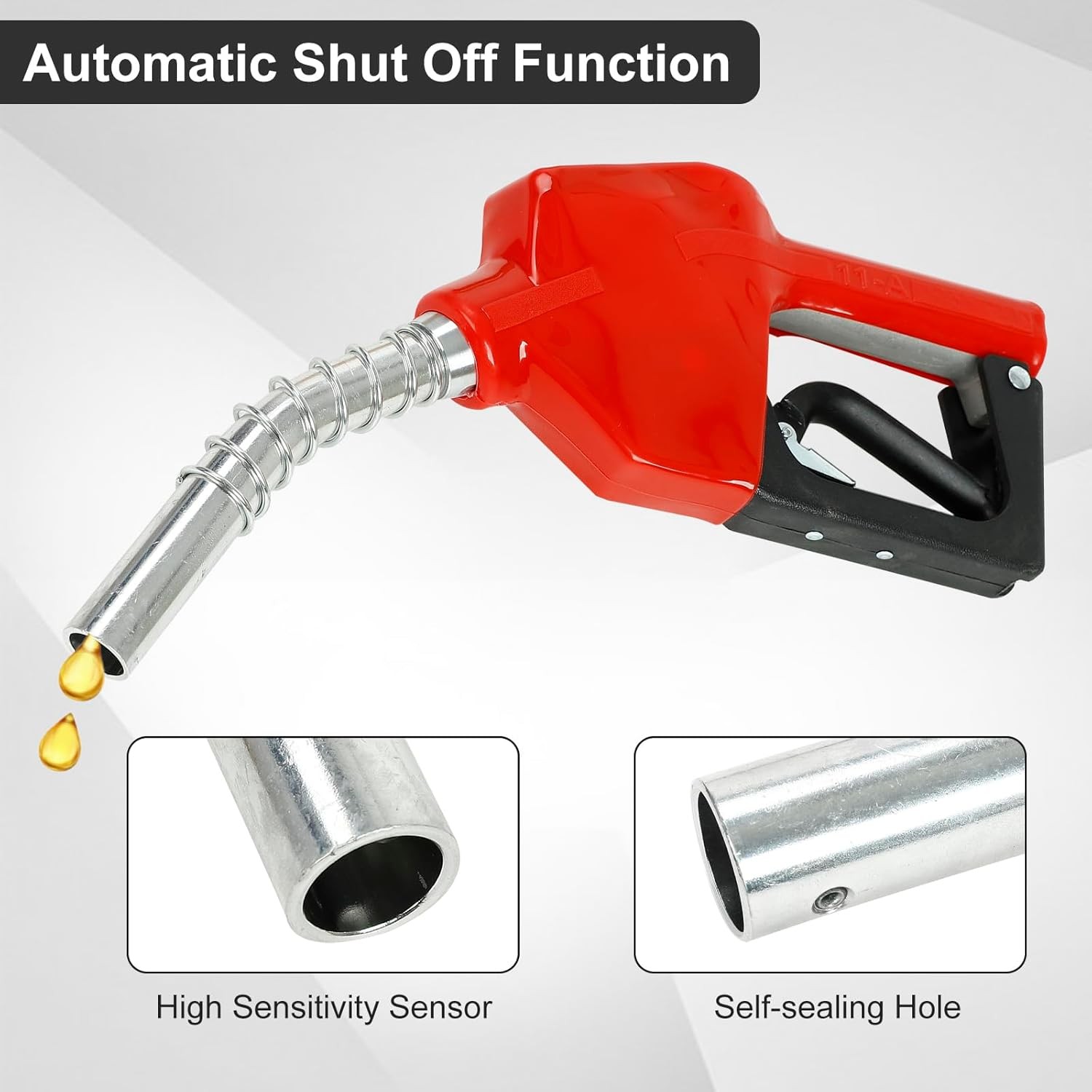 3/4″ NPT Auto Fuel Nozzle, Auto Shut Off Fuel Nozzle with 3-speed Padlock