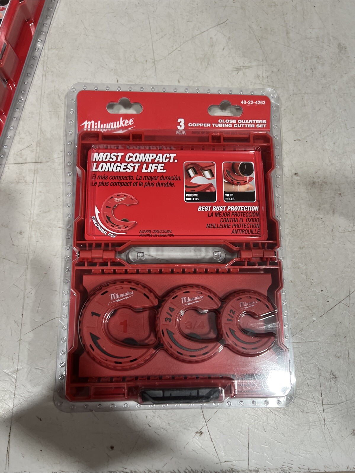 Milwaukee Tool 48-22-4263 3Pc Close Quarters Tubing Cutter Set