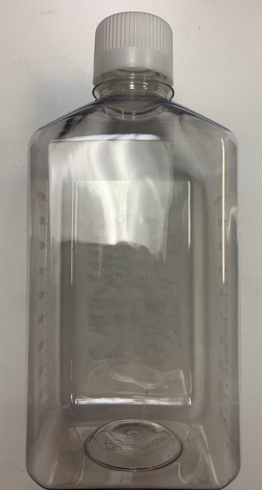 1000mL PET plastic bottle, Square, non-Sterile