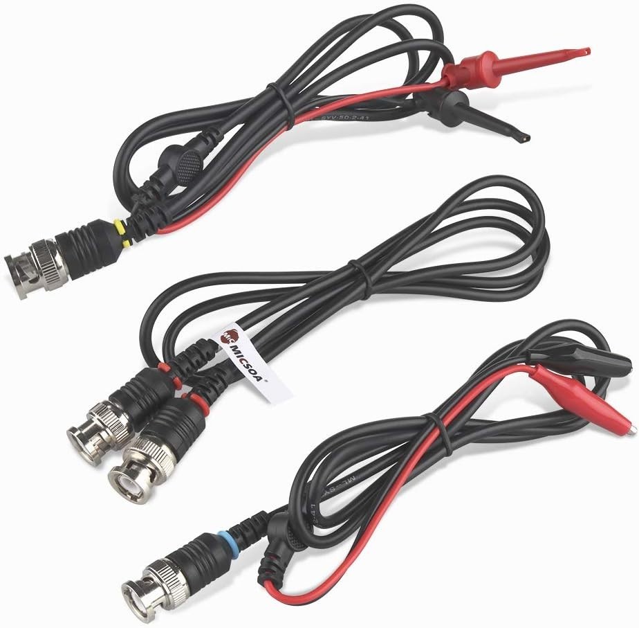 Versatile BNC to Alligator Clips & Mini Clips Set – 9.84 Ft Coaxial Cables