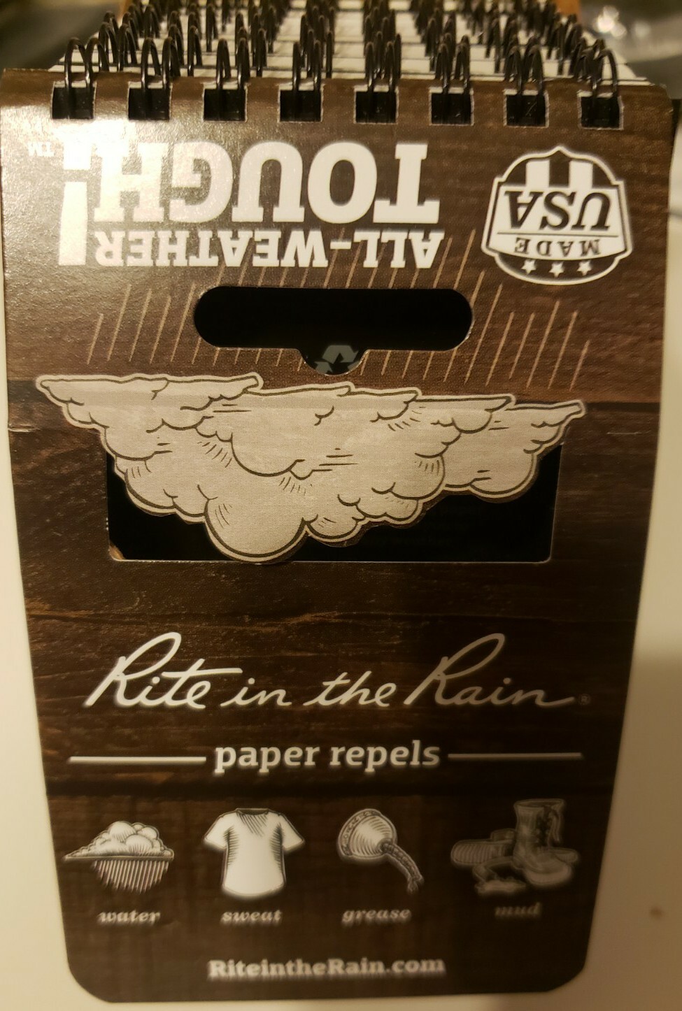 Rite In The Rain All-Weather Universal Spiral Notebook Black 2-Pack