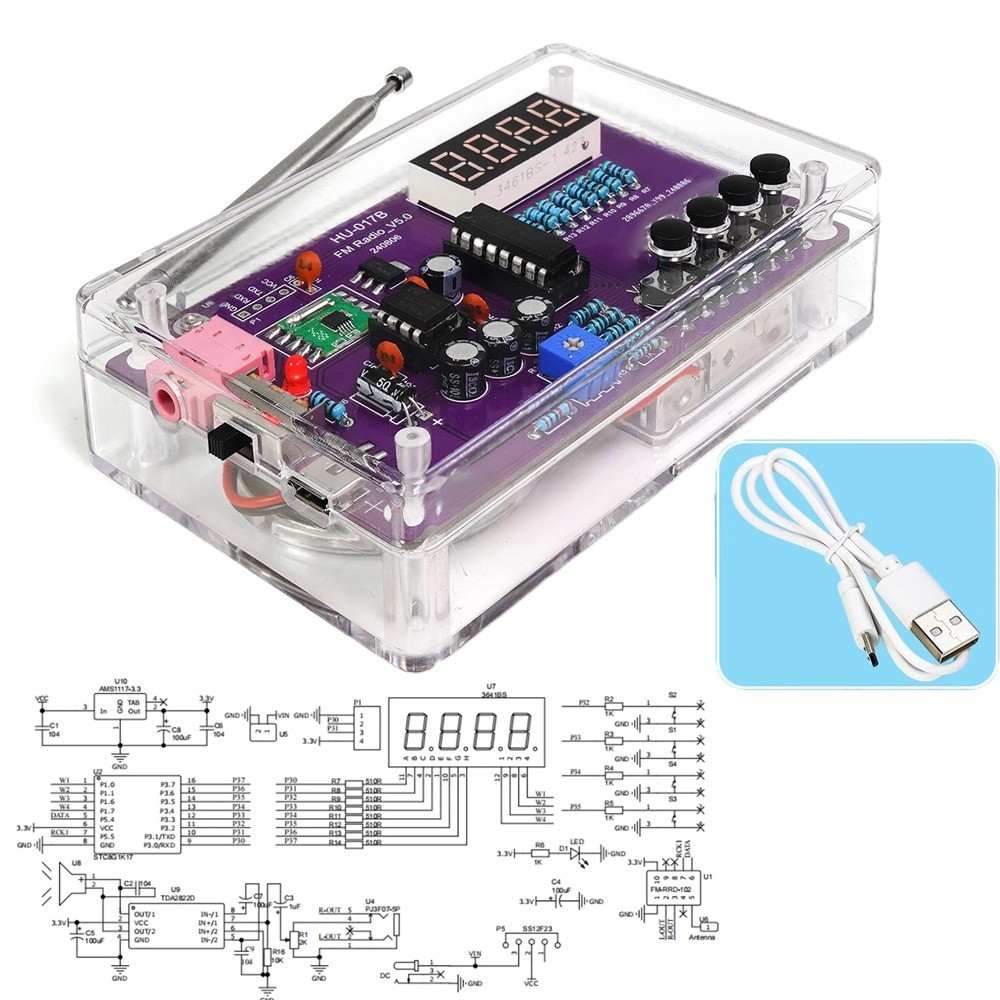 FM Radio Kit Soldering Practice Kit for Beginner STEM Educational Training Kit