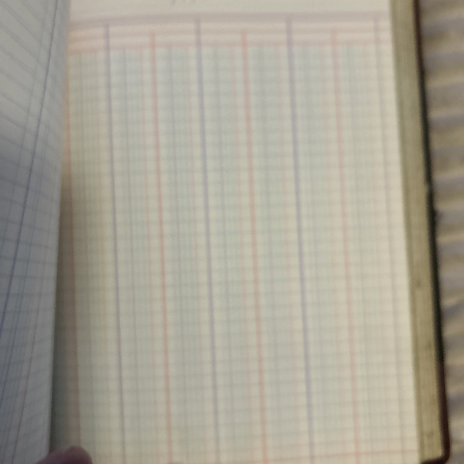 Boorum & Pease Standard Columnar Book No. 21 Vintage Pages 10-160 Blank 2-9 Used
