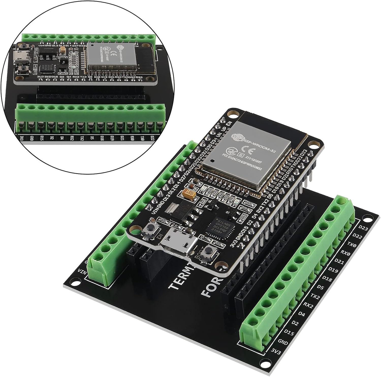 3PCS ESP32 Breakout Board GPIO 1 into 2 Compatible with 30 Pins ESP32S ESP32 Dev
