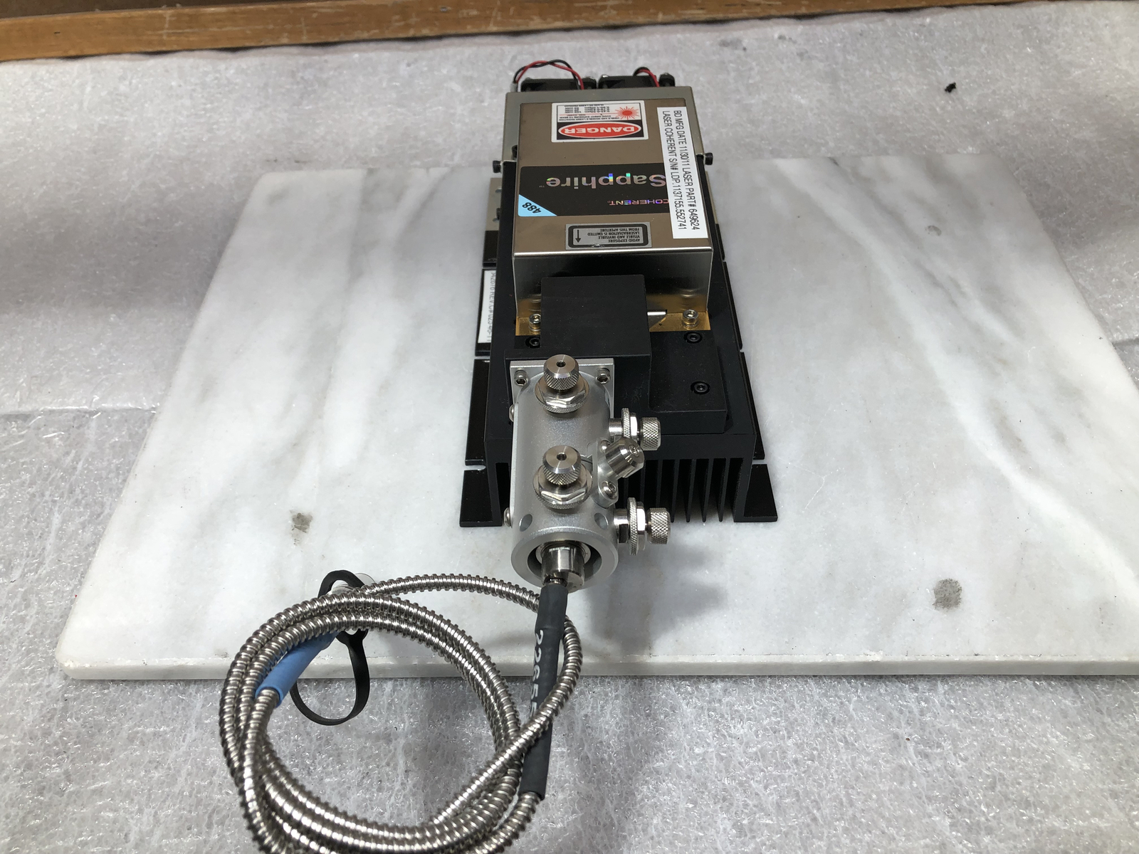 Coherent Sapphire 488-20 Continuous Wave Laser 488nm 20mW w/Controller+FiberCORD