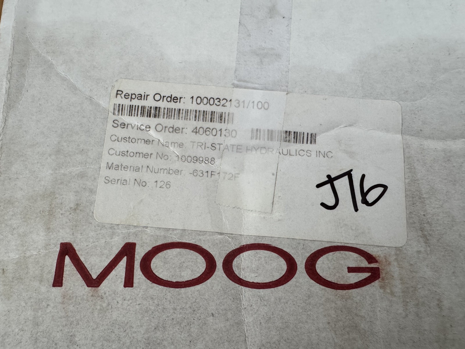 Moog 631F172F P60F0FM4VBR Servo Valve USA NextDay Air Available with Test Report
