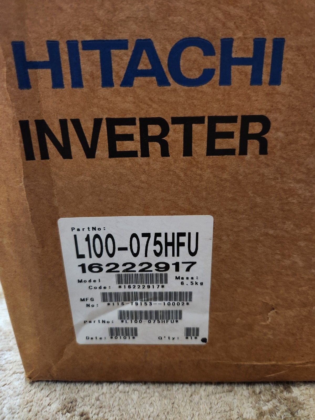 Hitachi L100-075HFU Inverter VFD 400V 3PH 7.5 kW 10 HP 380-460 16A NEW OLD STOCK