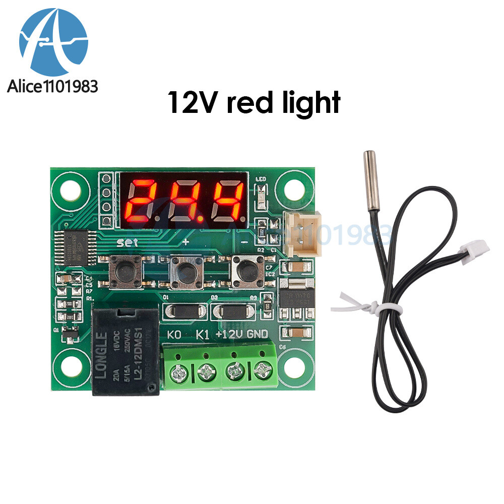 12V LED Digital Display Thermostat Temperature Humidity Controller W1209 XH-M452
