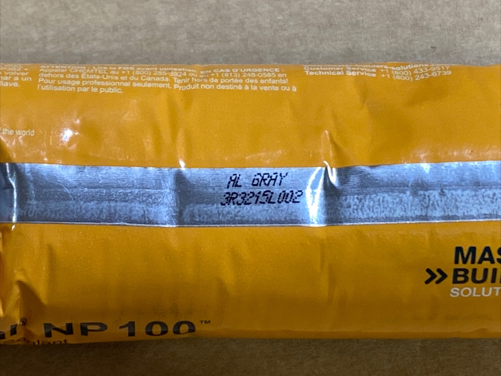 MASTER SEAL NP 100 Gray 20oz SAUSAGE Hybrid Sealant New