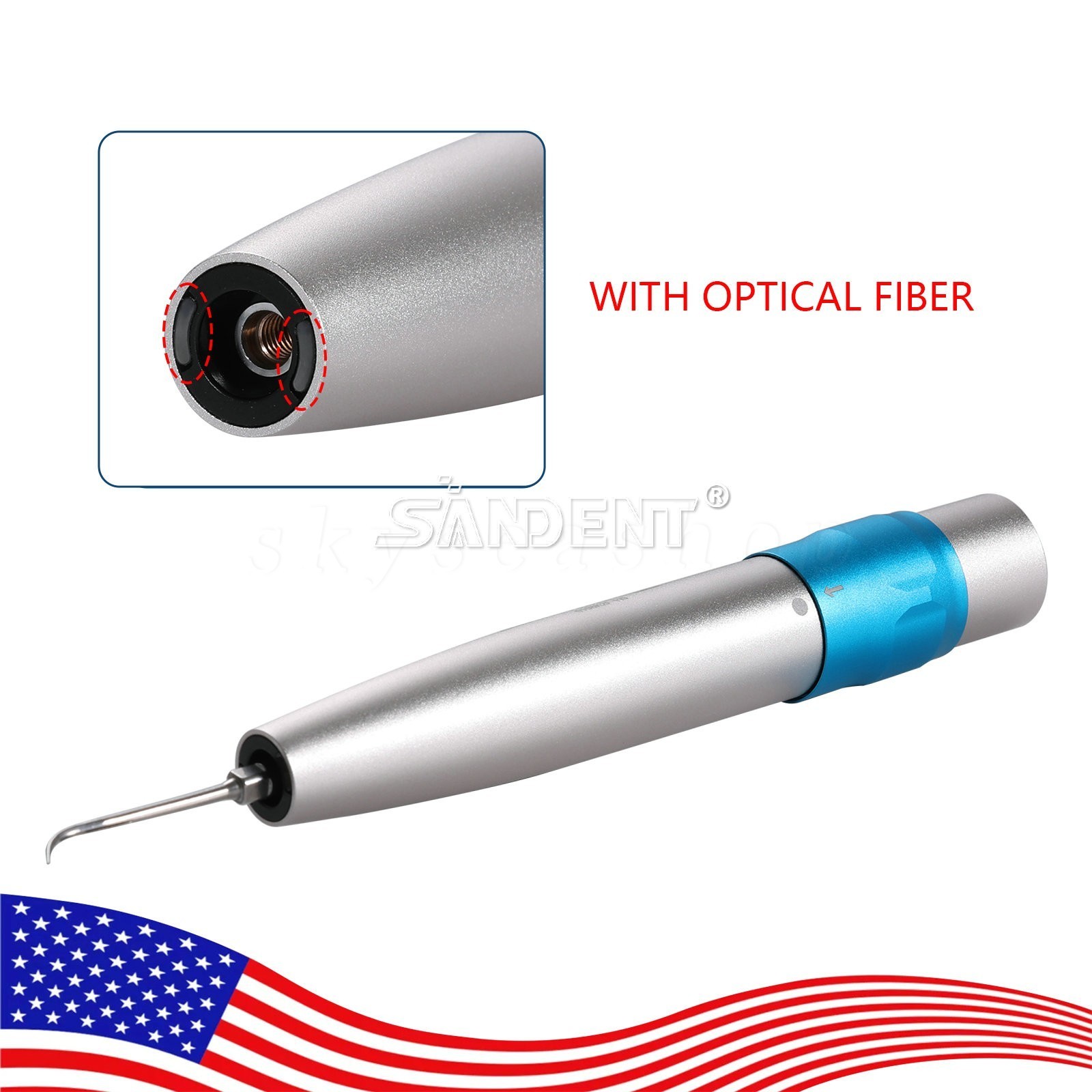 Dental LED Air Scaler Handpiece Sonic L Fiber Optic / Quick Coupling fit KAV