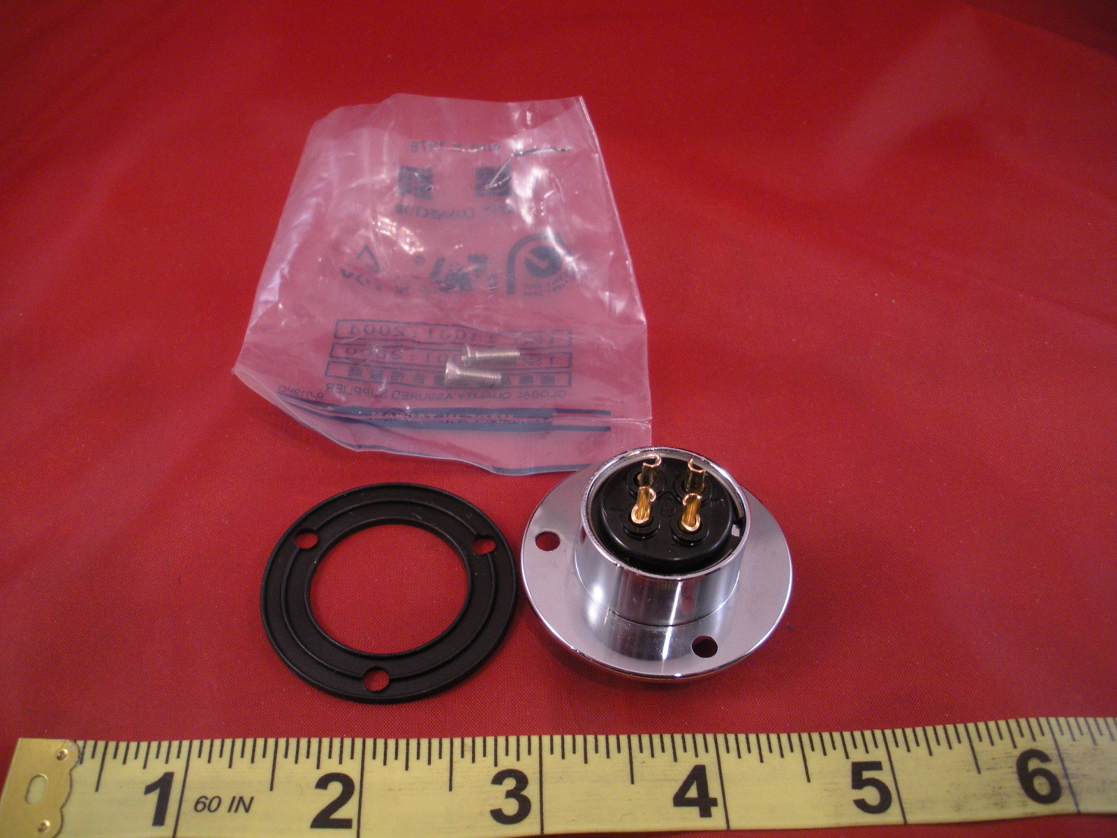 Apex PLT-254-RF-R Circular Connector 10a 250v ISO 9001:2000 14001:2004 4-Pin New