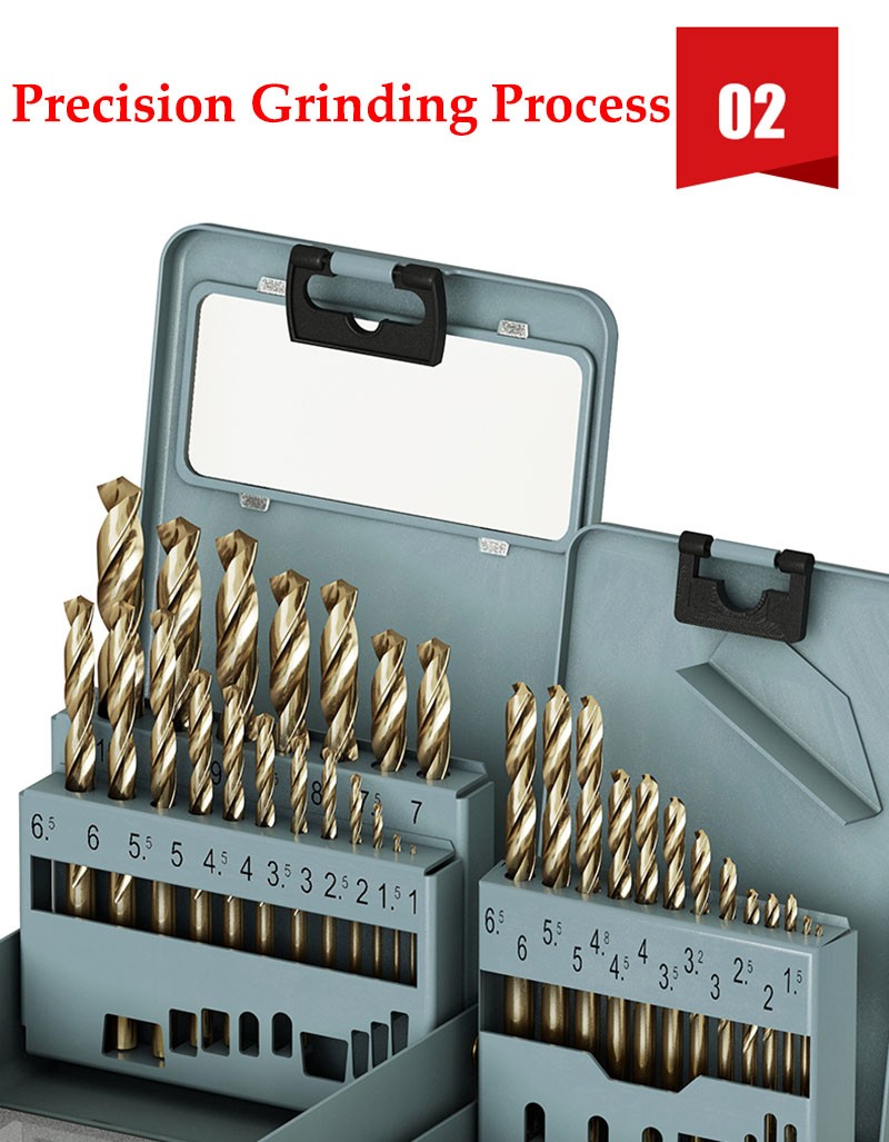 Twist Drill Bit M35 HSS-CO Cobalt Drill Bits For Drilling Stainless Steel 1~20mm