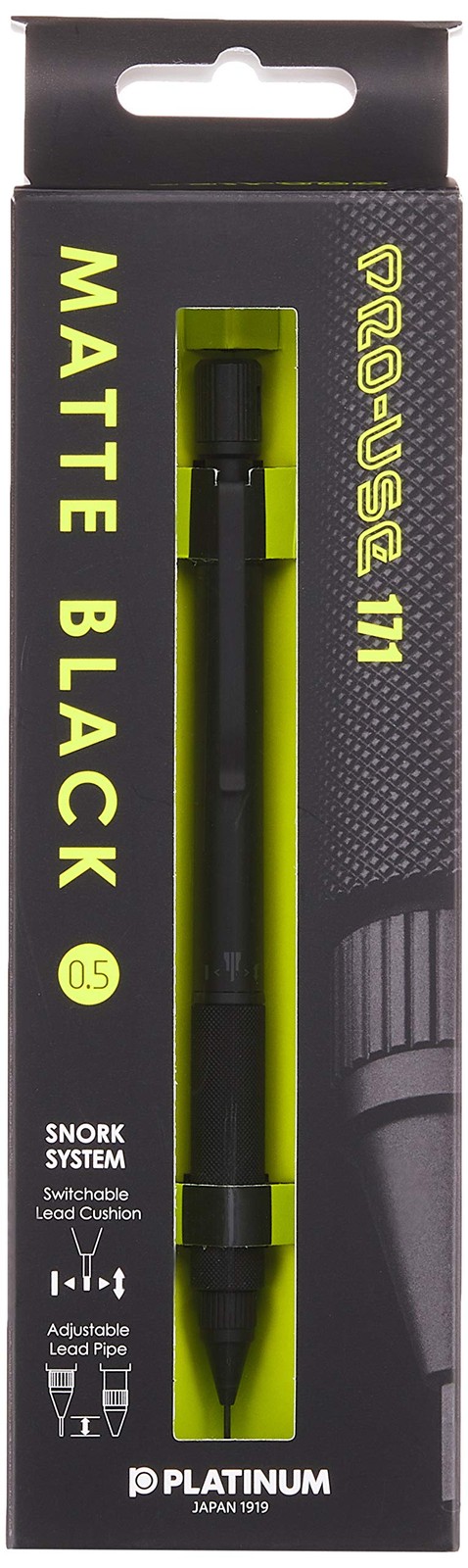 Platinum Pro Use 171 Mechanical Pencil Matt Black 0.5 Mm Msda-2500B