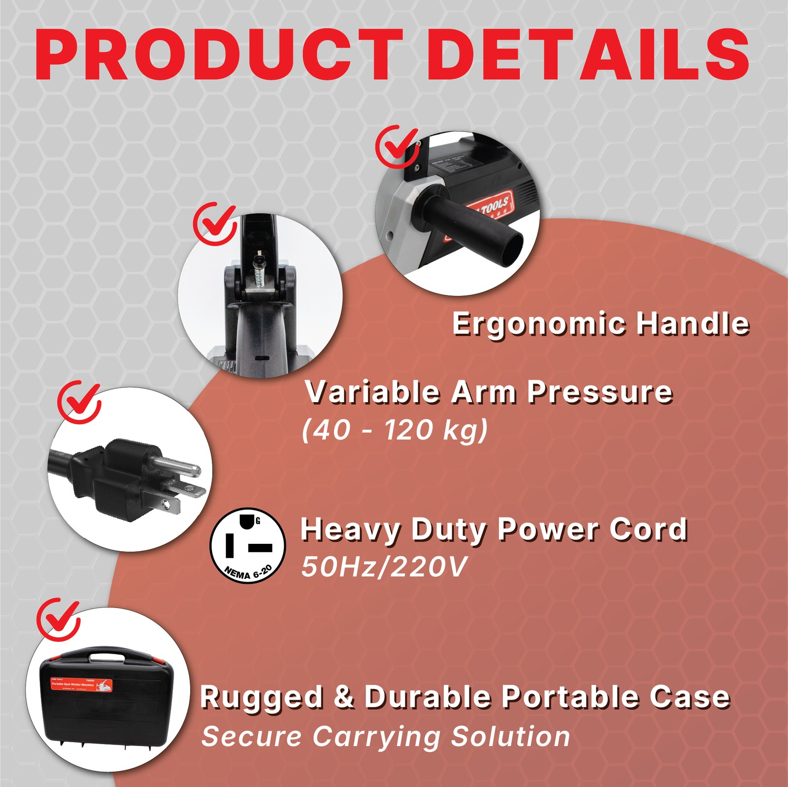 OMNI TOOLS T4000 Portable Spot Welding Machine 4000A Peak Current