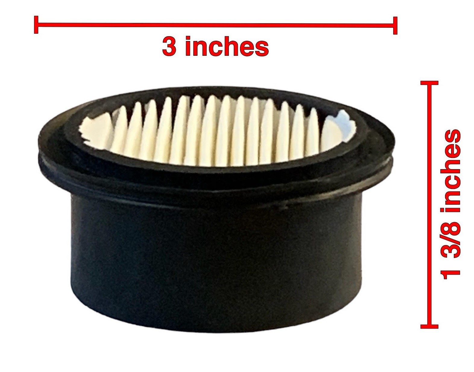 5PK American Made High Pleat Count Air Filter Fits Rolair 436 ~ 3″ Diameter