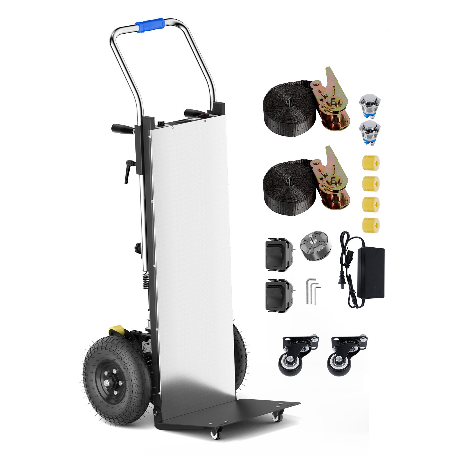 Electric Climbing Hand Trucks 900lbs 110V Heavy-Duty Motorized Dolly fr Warehou