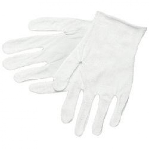 12 Pairs White Inspection Cotton/Poly Lisle Glove Coin Jewelry Light Weight 1 Dz