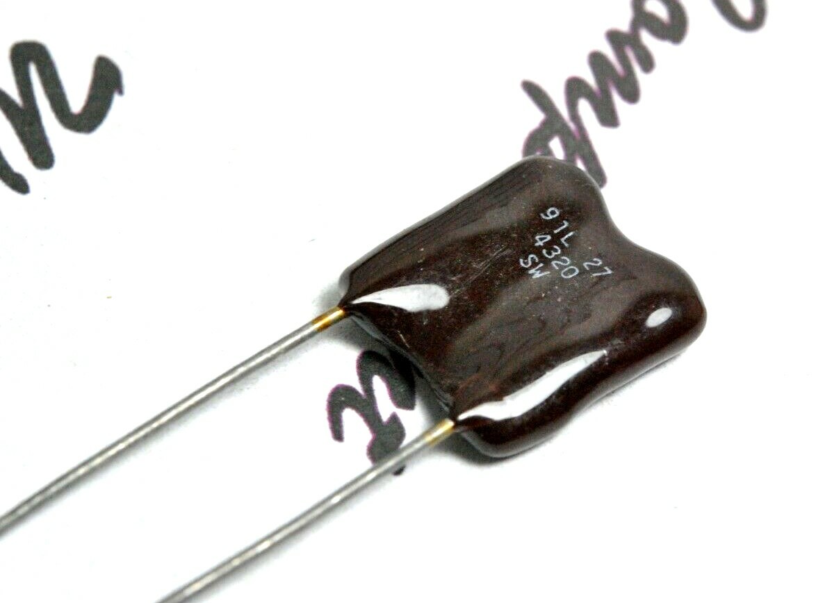 1pcs – CDE 4320P (4320pF 4.32nF) 500V Silvered Mica Capacitor