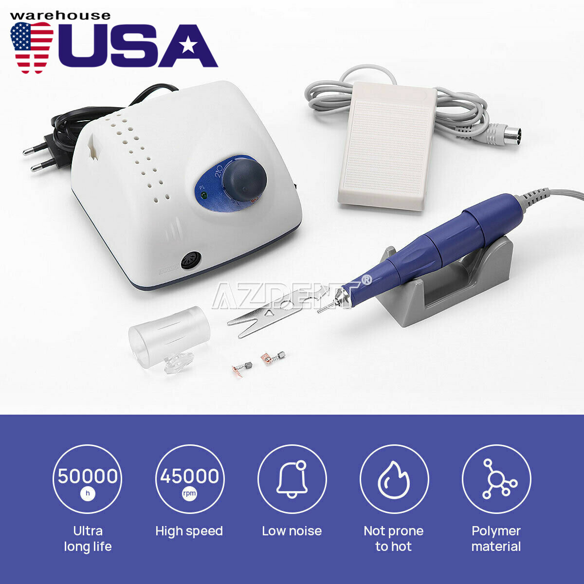 Dental Lab Strong 210/105L Micro Motor High Speed Polishing Handpiece 40000rpm