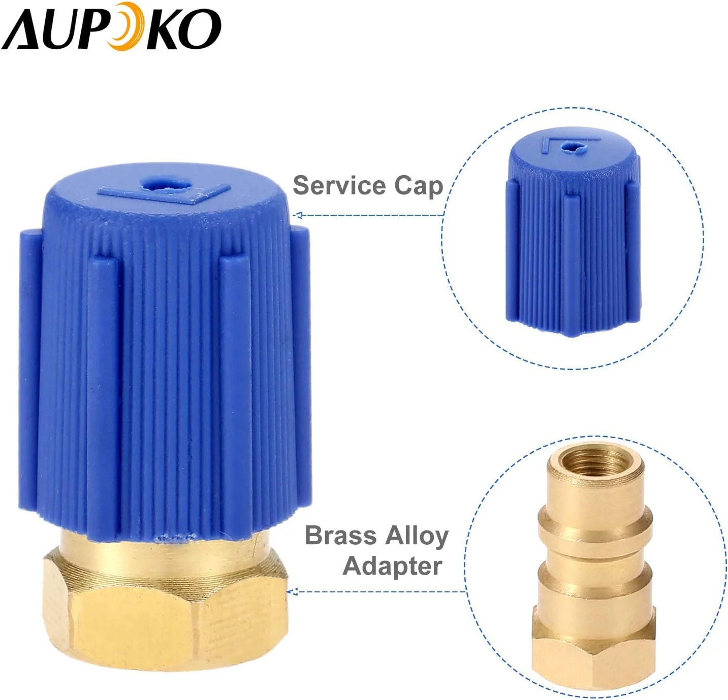 R12 to R134A Conversion Kit Quick Coupler Valve Adapter High/Low Pressure for AC