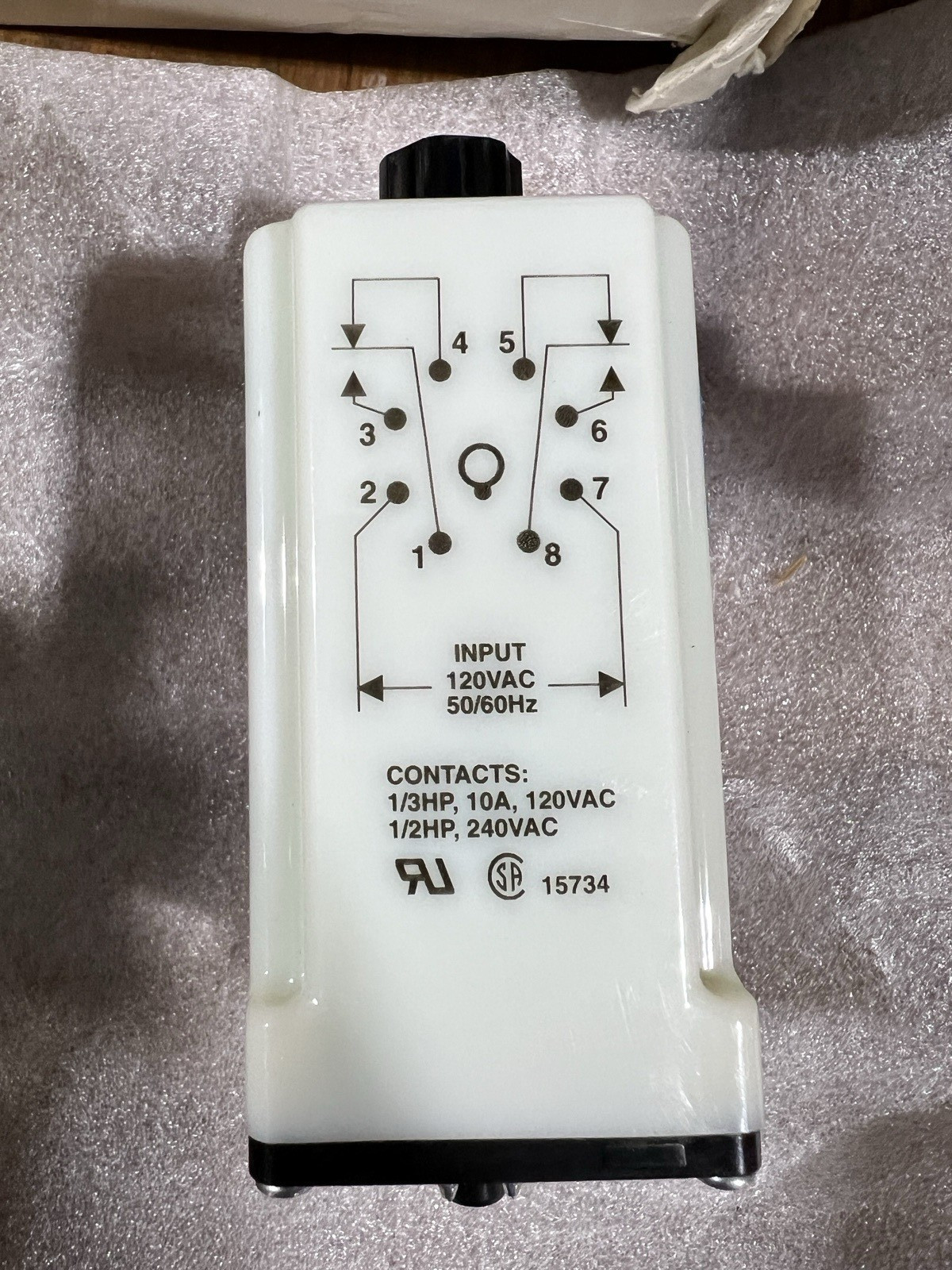 Dayton 1A368F Time Delay Relay 1.8-180seconds w/ On & Off Timers, 8-Pin