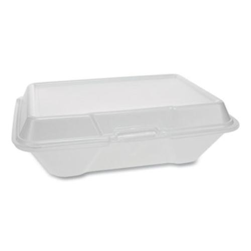 Pactive YTH102050001 Foam Hinged Lid Containers 1-compartment White