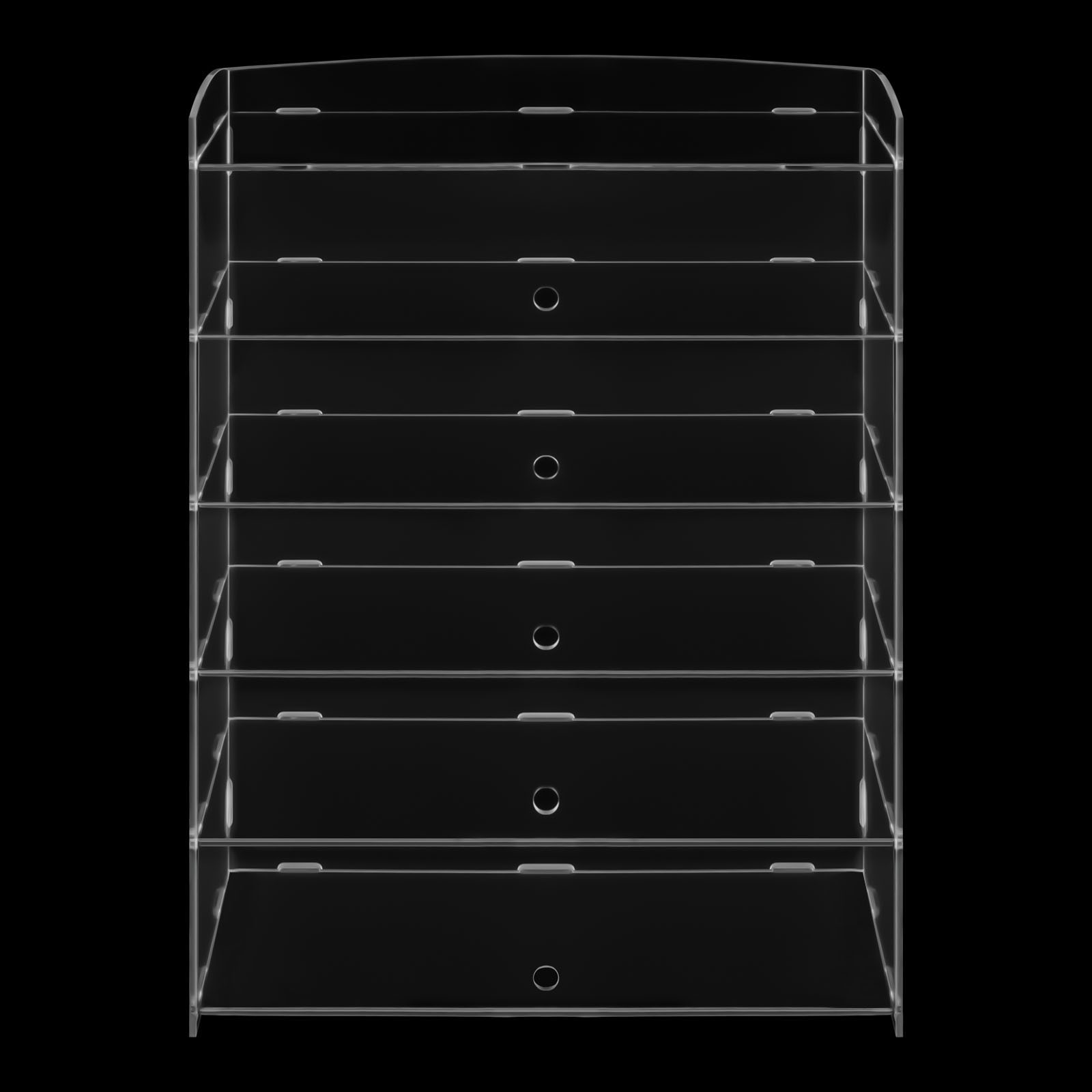 18.7*8.46*24.4in 5-Tier Acrylic Display Case Bakery Pastry Countertop Showcase