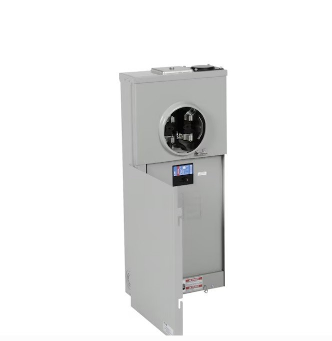 Eaton Type BR 200 -Amp 8 -Spaces 16 -Circuit Outdoor Main Breaker Meter Combo Lo