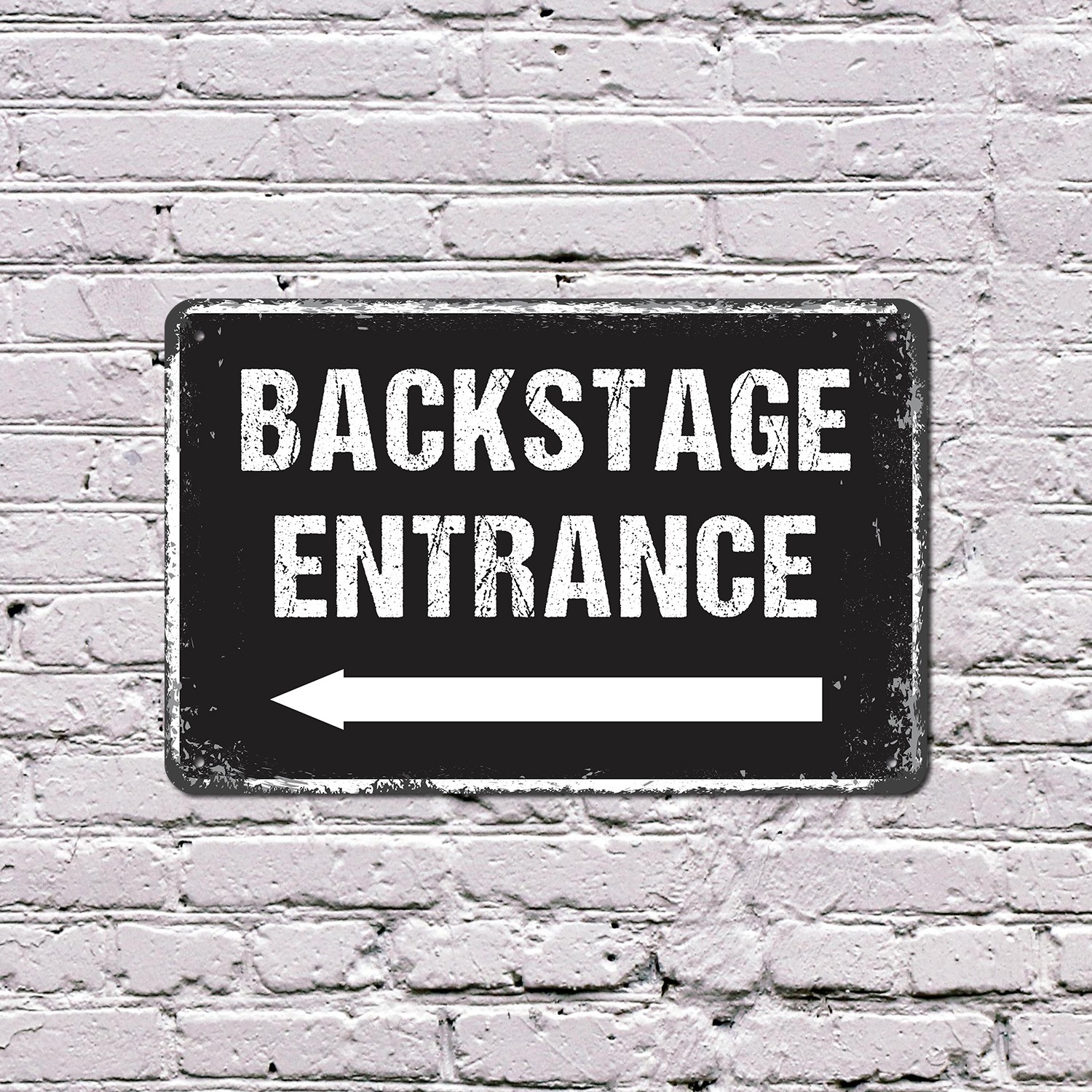 Backstage Entrance Sign Artists Only Crew Keep Out Durable Perfect for Theaters