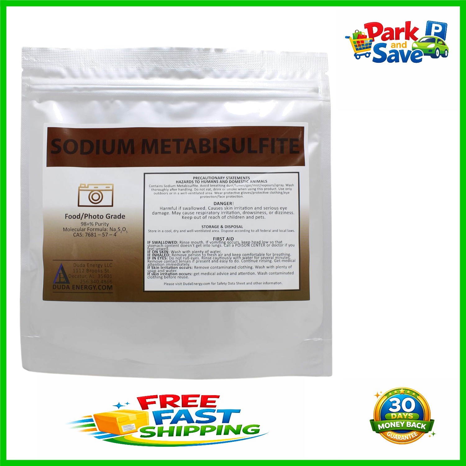 Versatile 8 Oz Sodium Metabisulfite – Food & Photo Grade, 98.6% Pure Crystals
