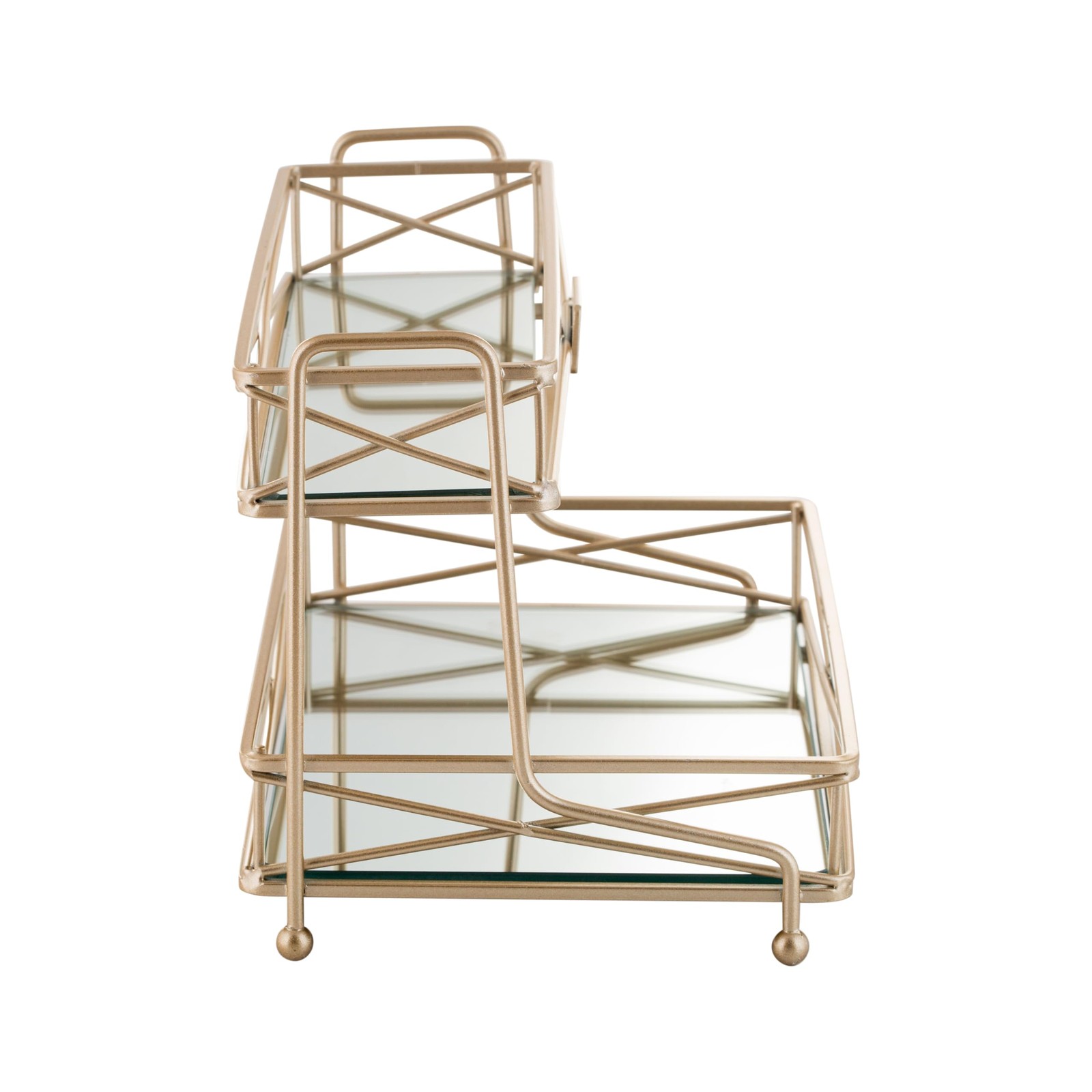 Home Details Satin Gold 2 Tier 2 – 10.25″ x 6.5″ x 6.70″,