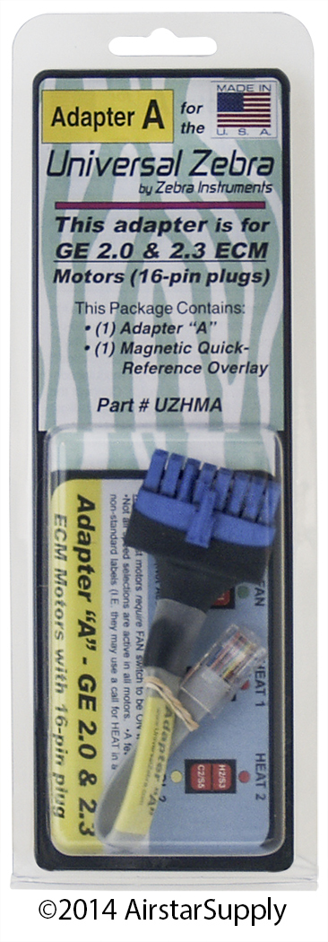 Universal Zebra UZ-1 Adapter A # UZHMA GE, Regal-Beloit, and GENTEQ & ECM Motors