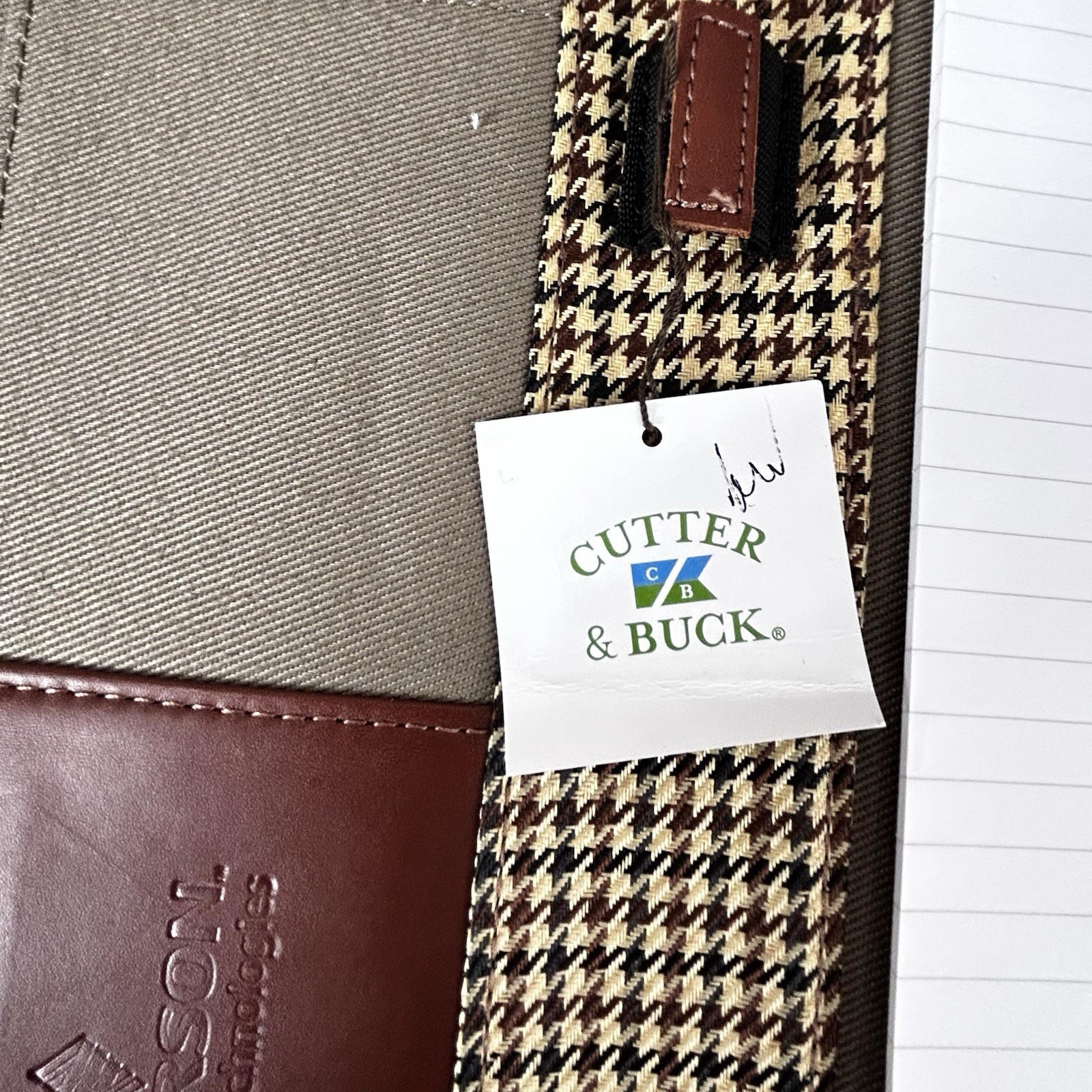Cutter & Buck Leather And Canvas Pad folio Notepad Notebook