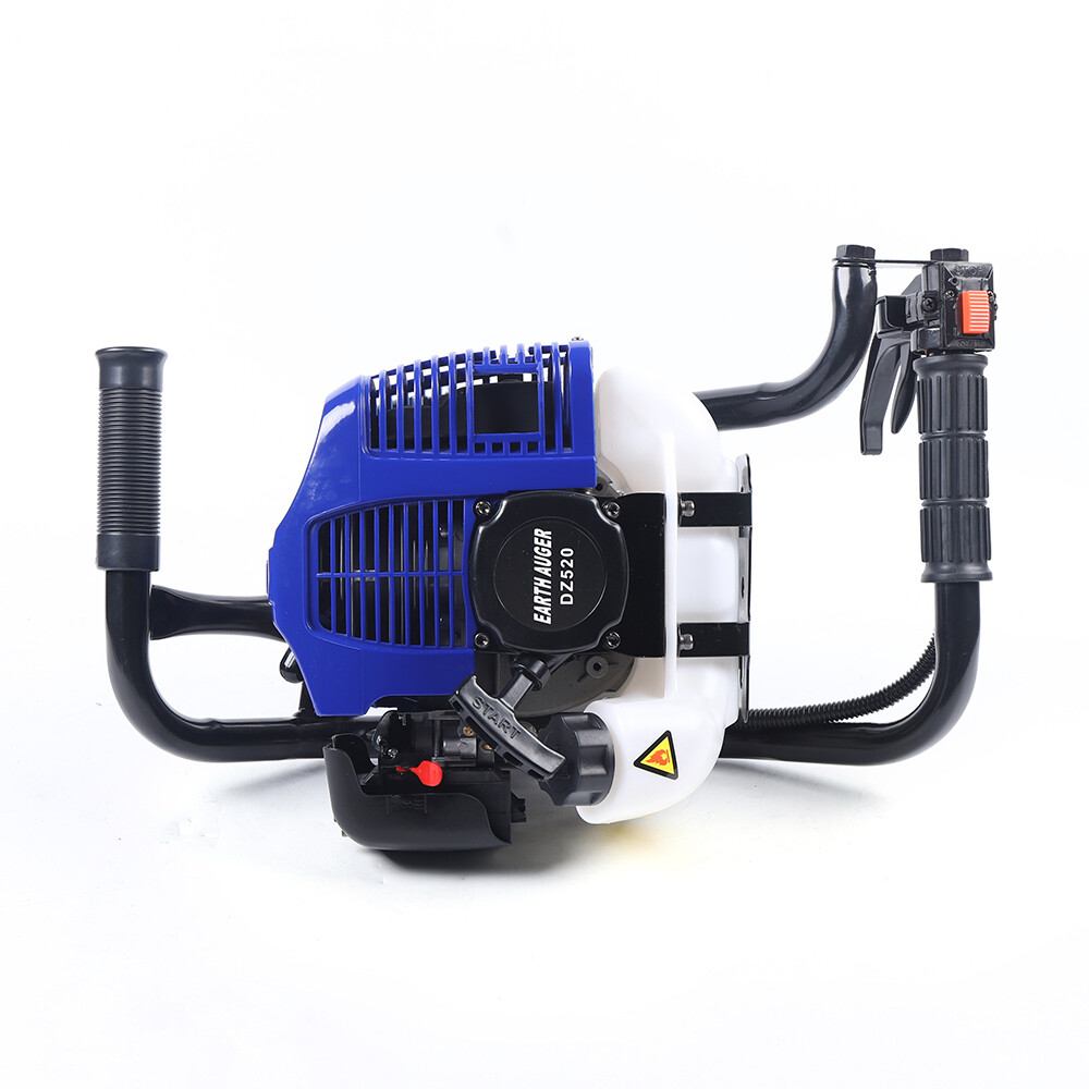 52CC 1700W Gas Powered Earth Auger Post Hole Digger Borer Fence Ground & 2 Bits