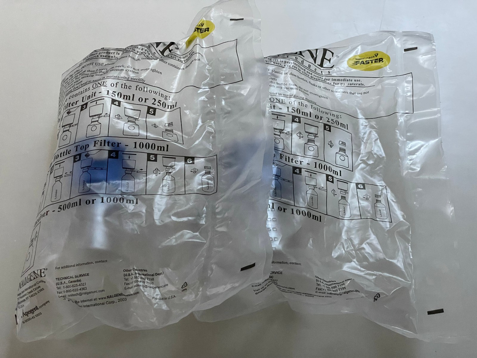 VACUUM FILTERS – Nalgene 0.2μm PES Membrane 250mL – MIXED LOT of 12