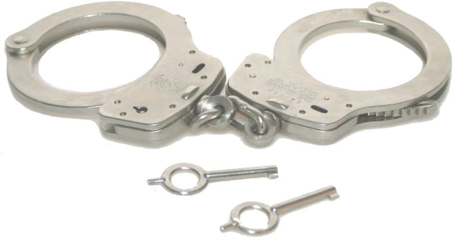 Smith & Wesson 350103 100 Handcuffs Standard Size, Nickel – damaged box