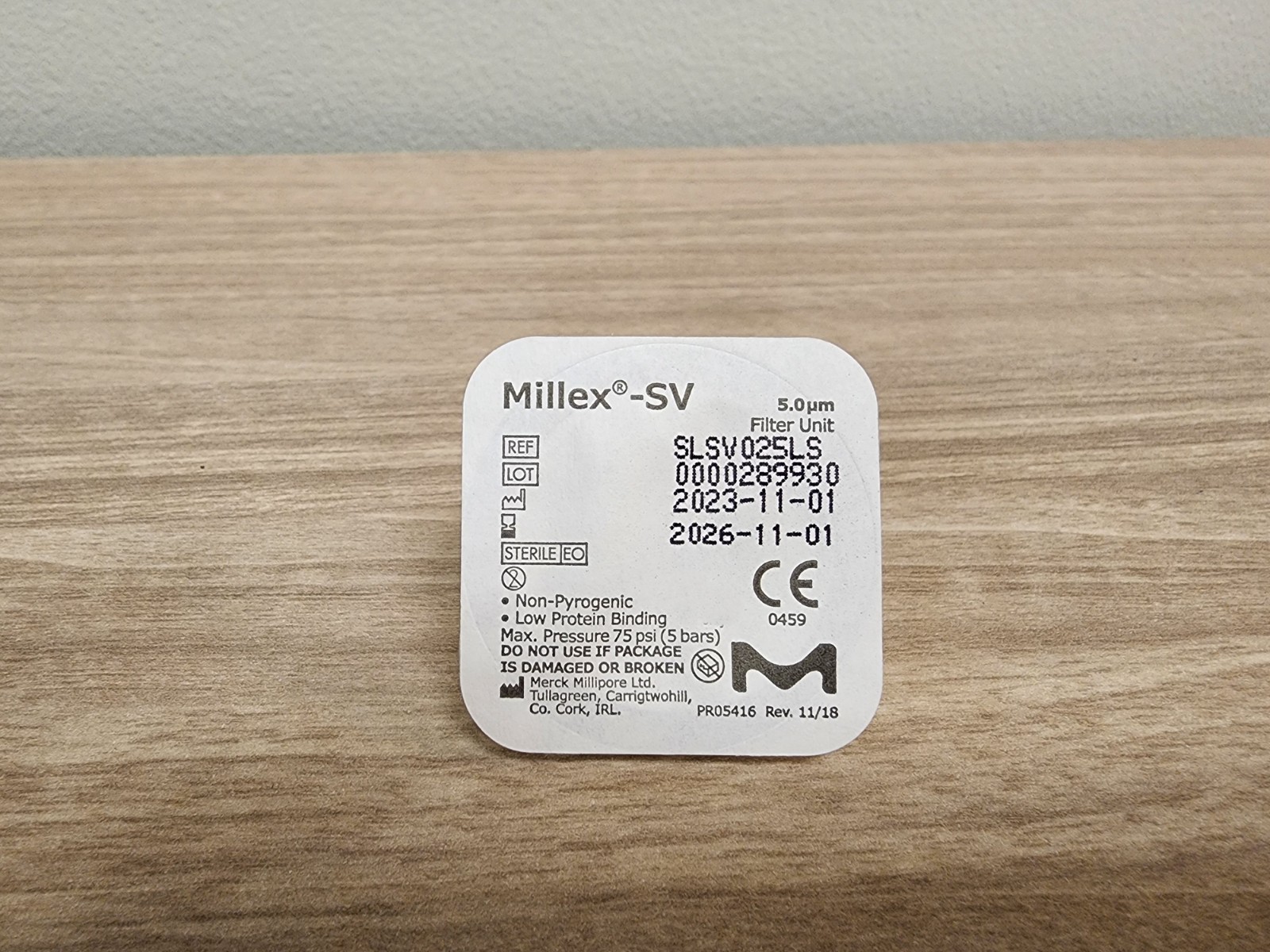 Millex Syringe filter, pore size 5.0 μm, diam. 25 mm, PVDF membrane, 50 Pack