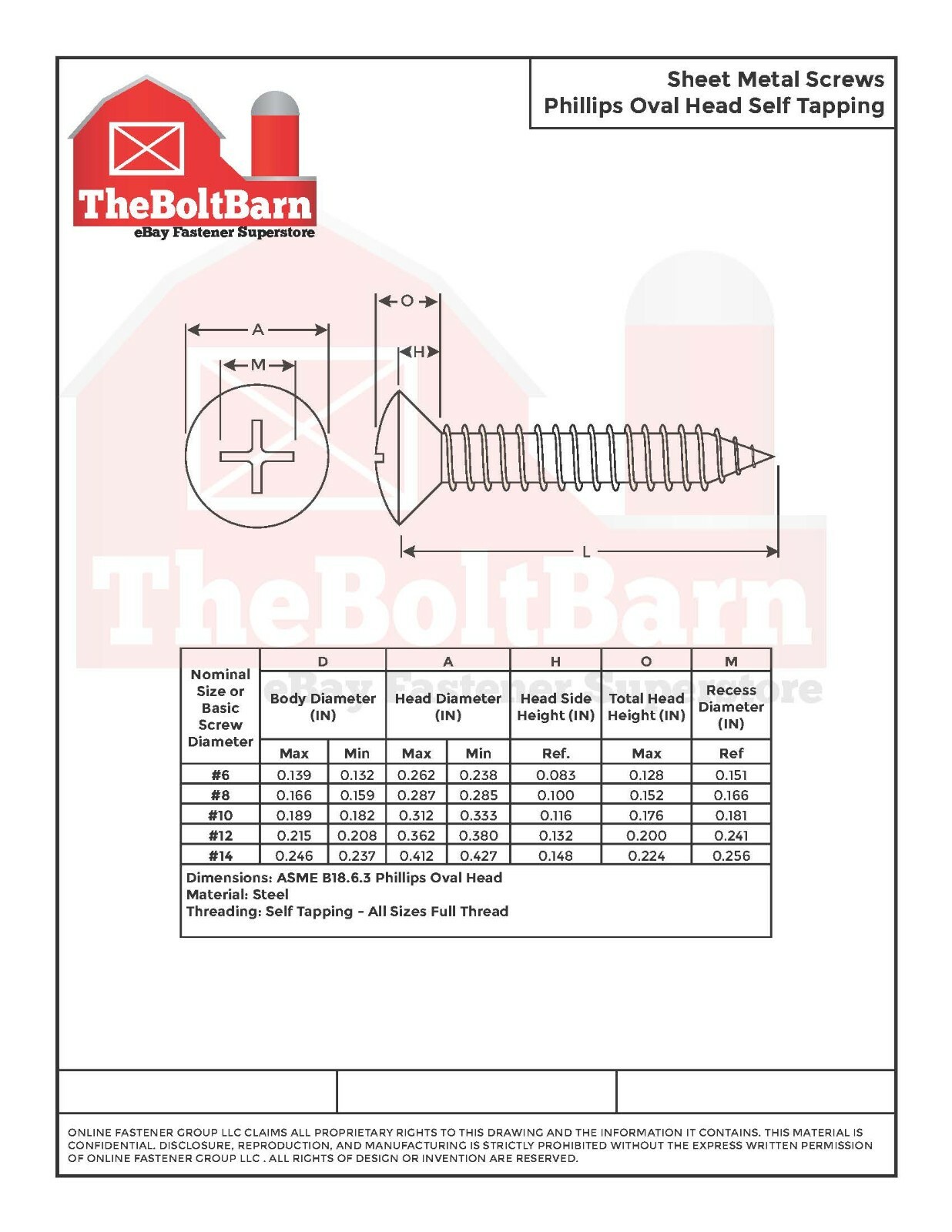 #8 Phillips Oval Head Self Tapping Sheet Metal Screws Zinc (Pick Length & Qty)