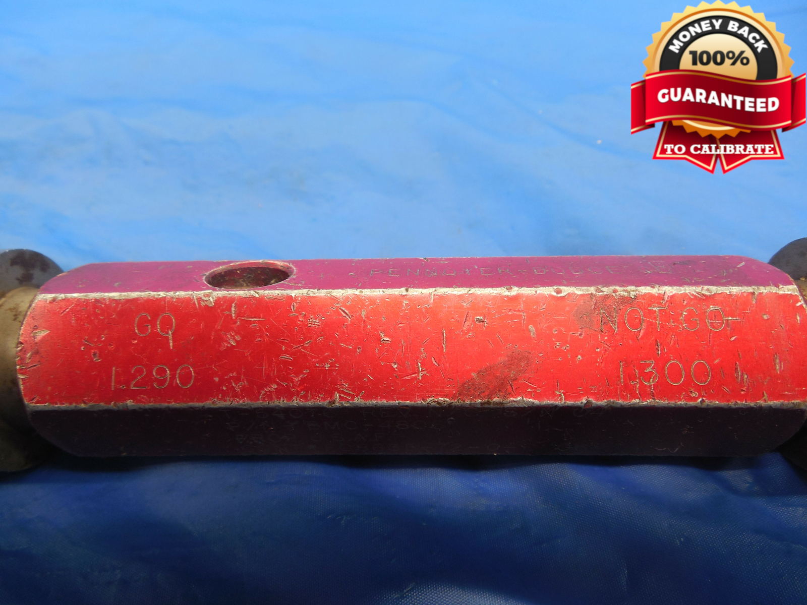 1.2900 & 1.3000 PIN PLUG GAGE GO NO GO 1.2813 +.0087 1 9/32 33.020 mm 1.29 1.30