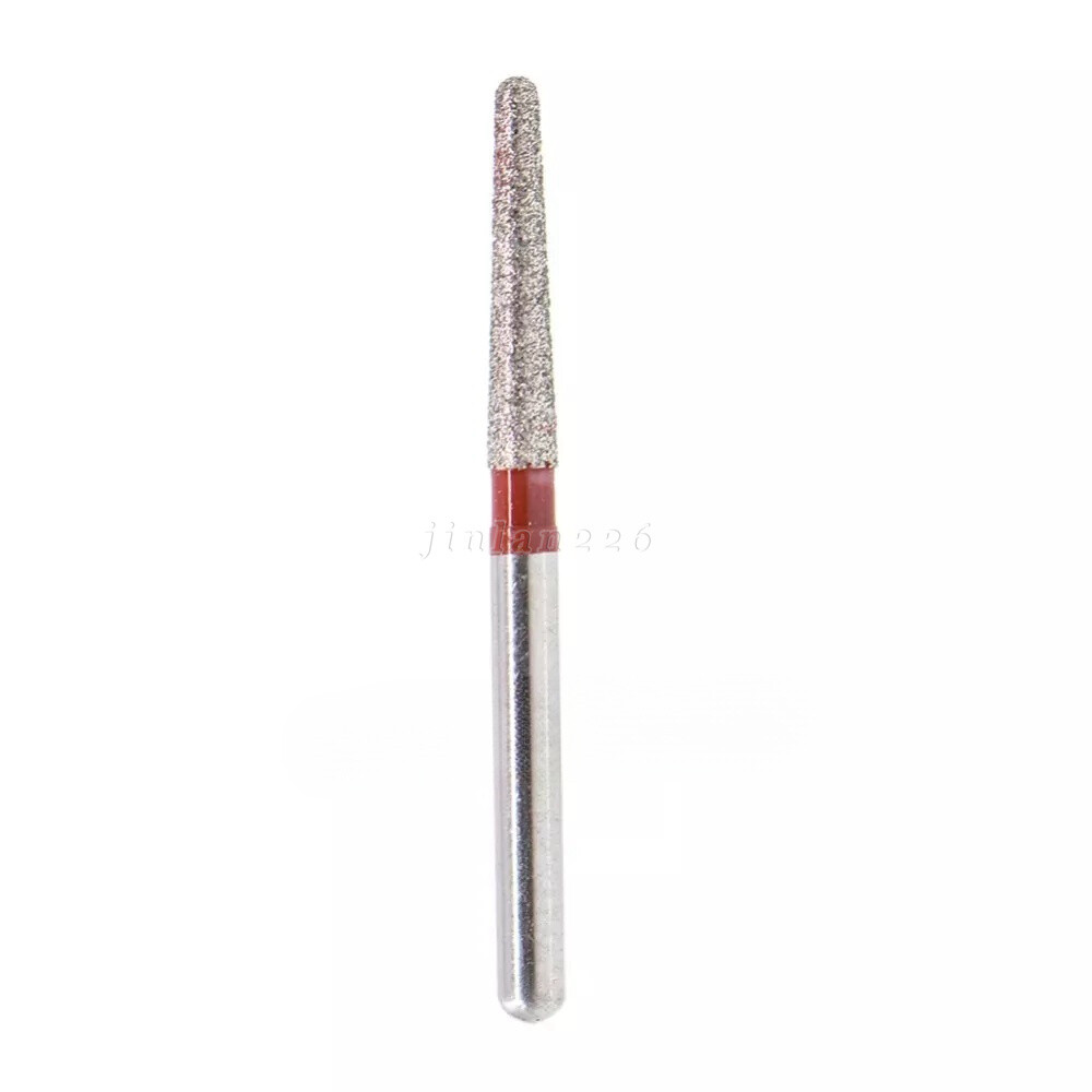 Wholesale FG Dental Diamond Burs Taper Round End Red Fine Grit TR-26F 100 PCS