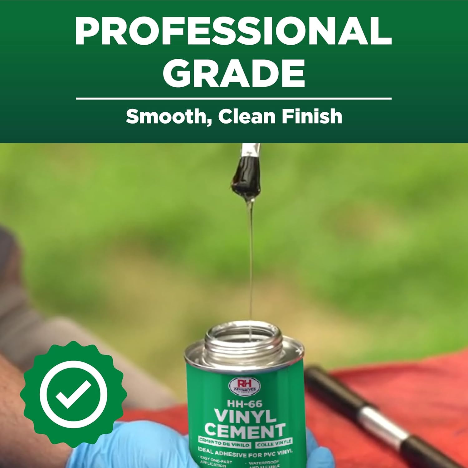 HH-66 Vinyl Cement 4 Oz – Waterproof PVC & Vinyl Glue for Pools, Tarps | Flexibl