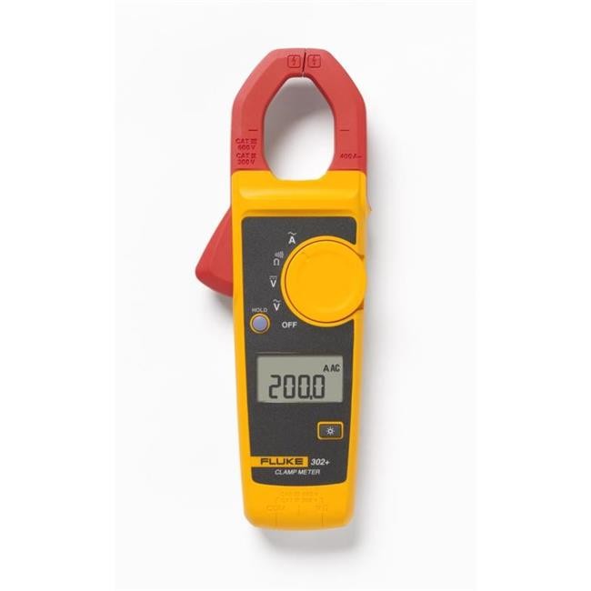 Fluke 3022418 302 Plus 400A Digital AC Clamp Meter Yellow