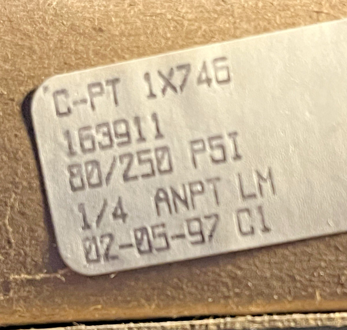 Wallace & Tiernan 163911 Pressure Gauge 80-250 PSI 1/4 ANPT LM C-PT 1X746 NOS Bo