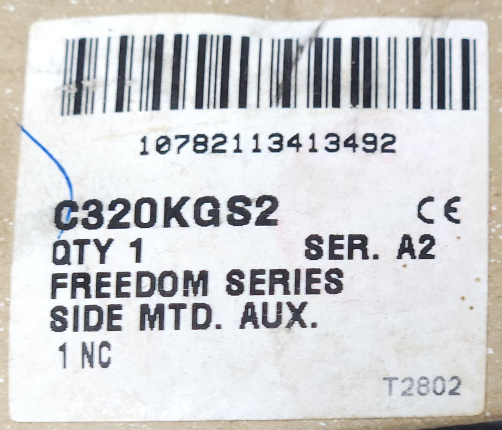 EATON CUTLER HAMMER C320KGS2 Freedom Series Side Mount Auxiliary Contact 1 NC