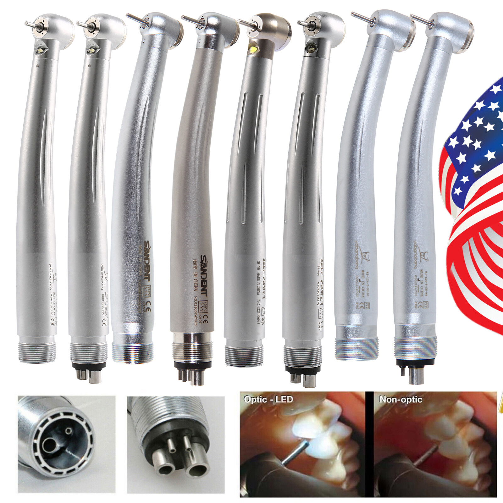 NSK Style Dental (Fiber Optic LED E-generator) high speed handpiece 4HOLE/2HOLE