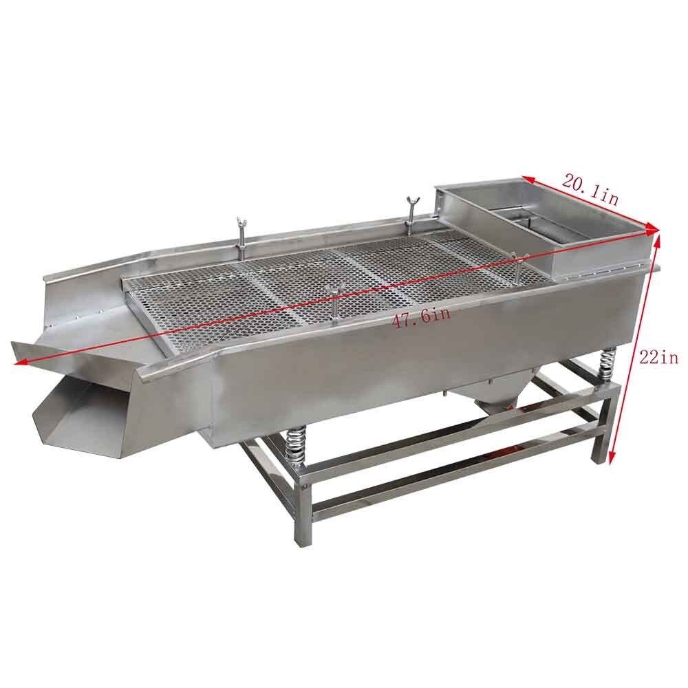 Double Layer 10mm&5mm Stainless Steel Linear Vibrating Screen Two Motor 110V