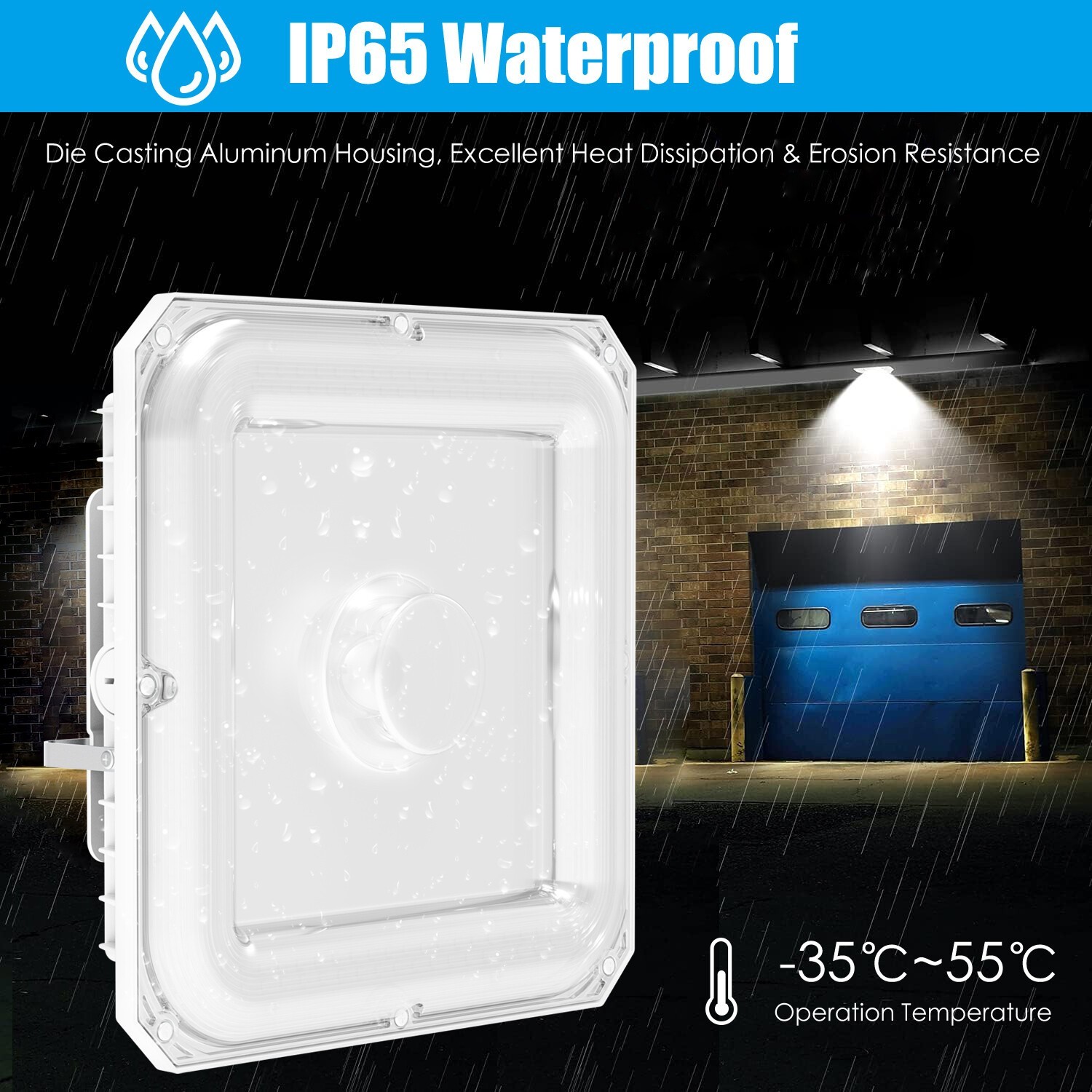 4PACK- IP65 Waterproof Led Canopy Light 100W Outdoor Parking Garage Area Lights